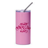 Best Mom Ever Tumbler, Mother's Day Gift, Mom Birthday Present, Pink Tumbler with Straw, Gift for Her, Unique Mom Tumbler - Tawshia
